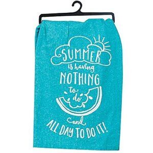 Kitchen Towel  Kay Dee Designs Size 26" x 26"Blue Summer Fun Nothing to Do Flour